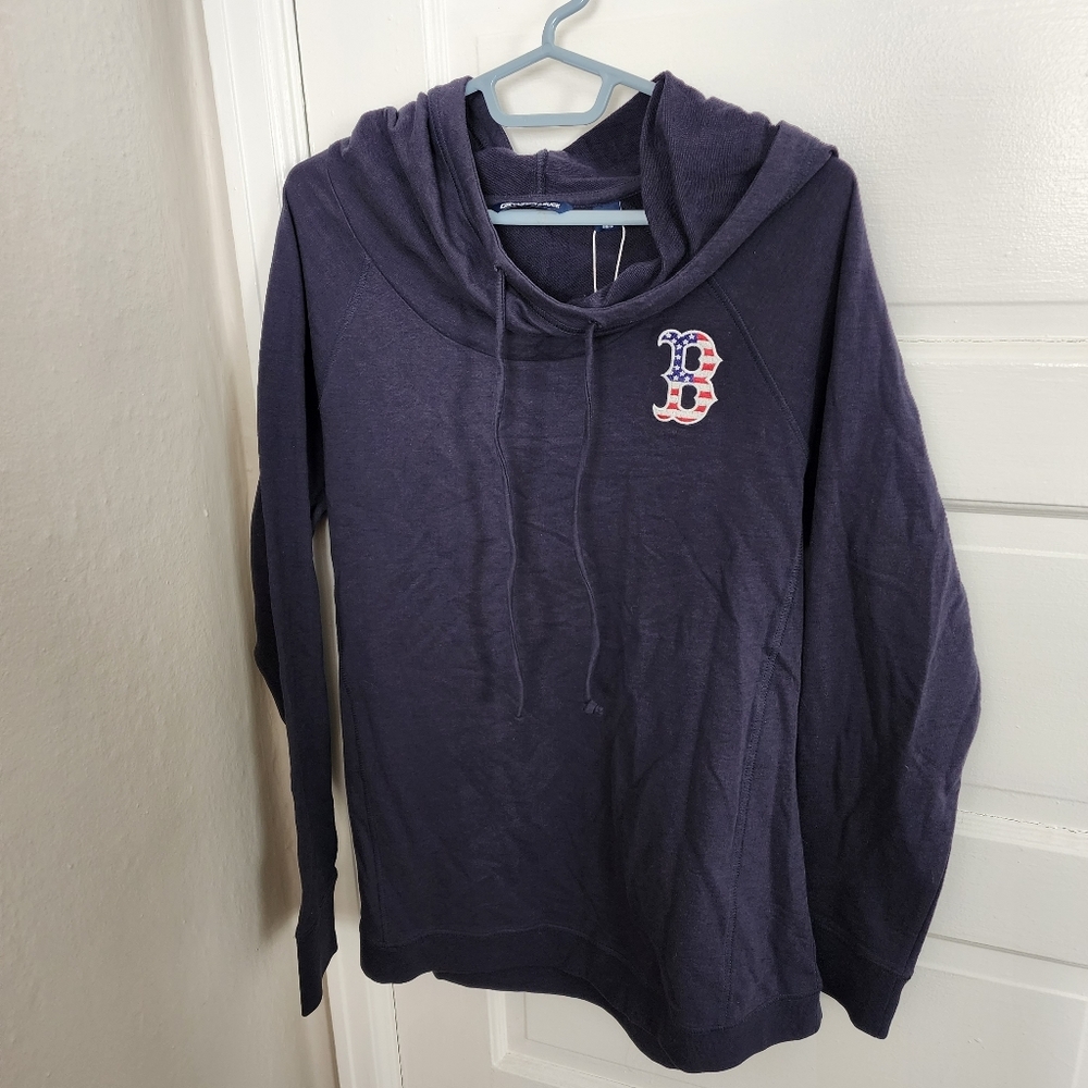CUTTER AND BUCK BOSTON RED SOX WOMENS NAVY BLUE Large NWT